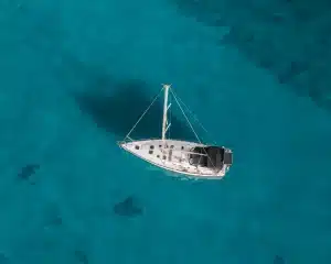 Segelyacht von oben