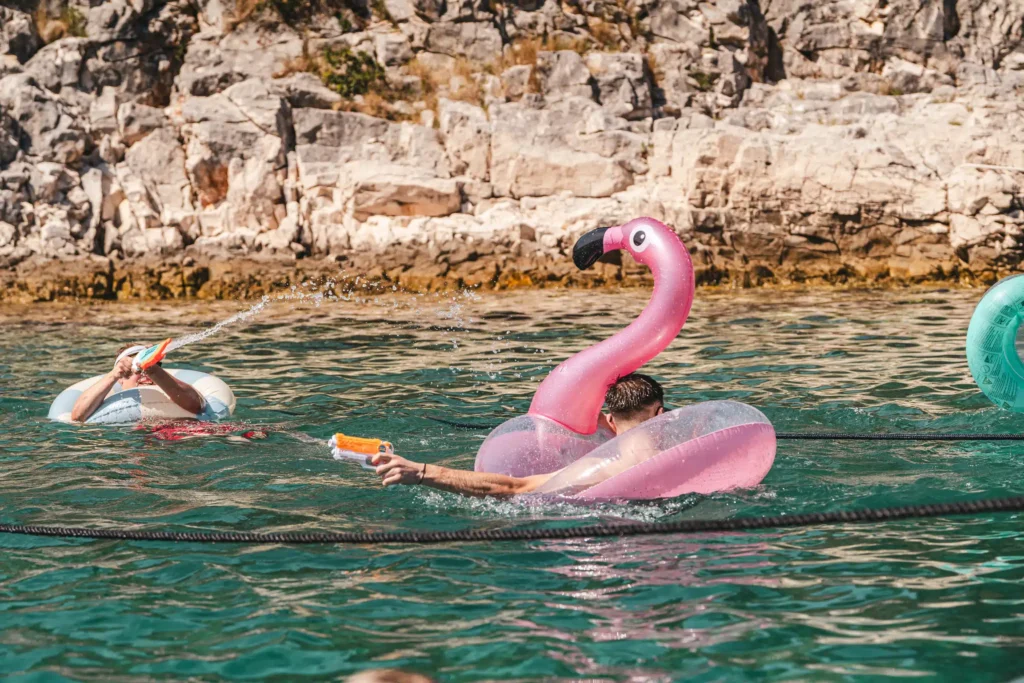 Wasserspaß mit Freunden